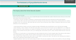 Desktop Screenshot of homessecuritysystemsreviews.sitew.org