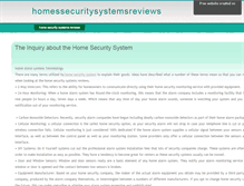 Tablet Screenshot of homessecuritysystemsreviews.sitew.org